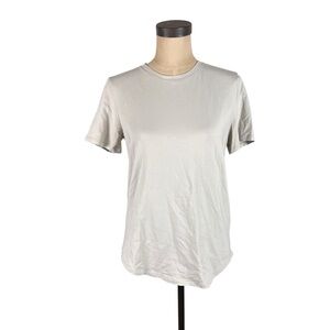 Lululemon Women’s basic t-shirt grey stretchy exercise SZ M